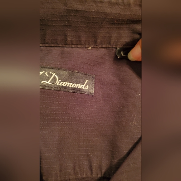 7 Diamonds Black Button down Dress Shirt, Mens size large - Picture 5 of 5